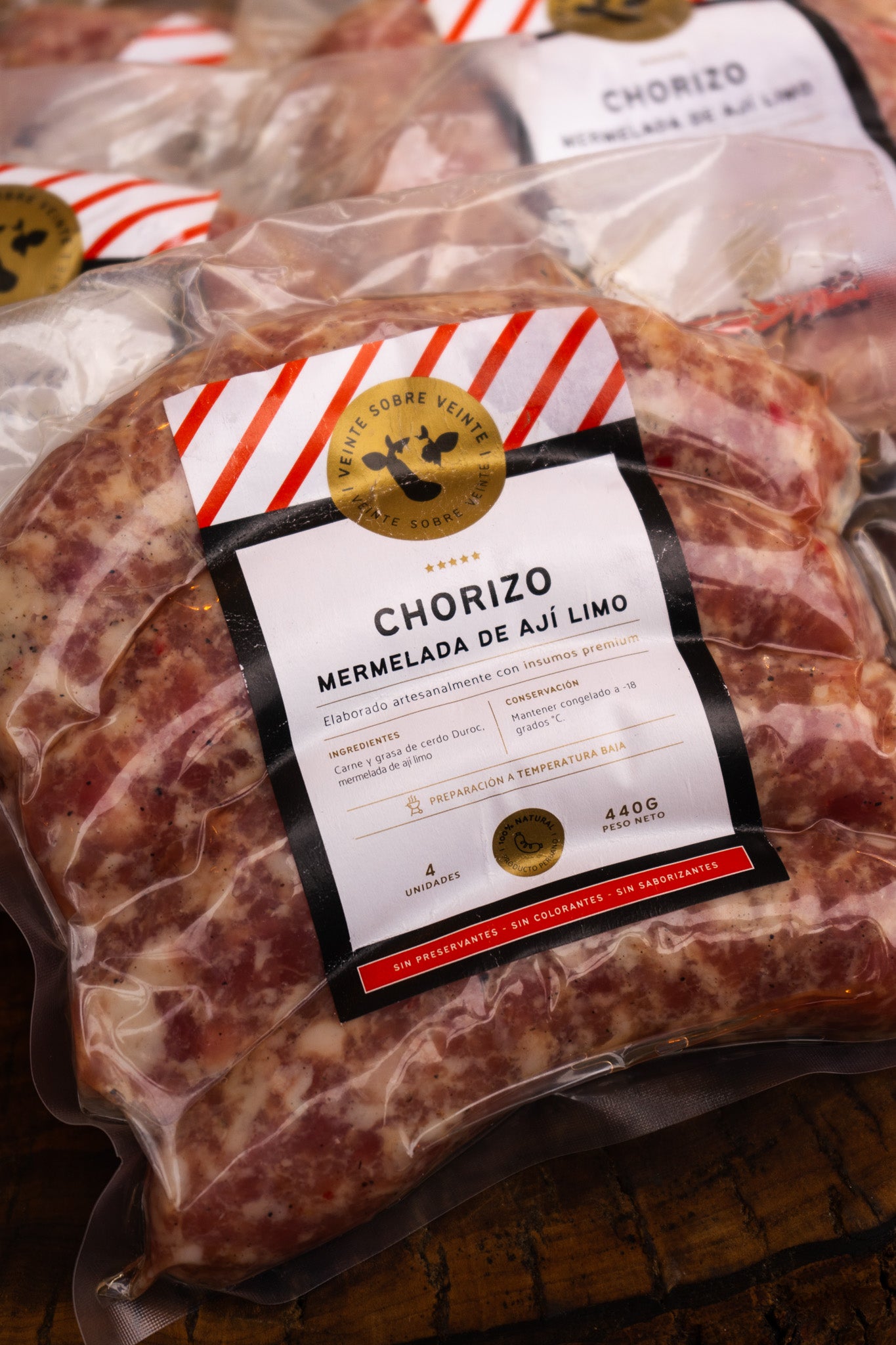 Chorizo 20 sobre 20 -  4 Unidades