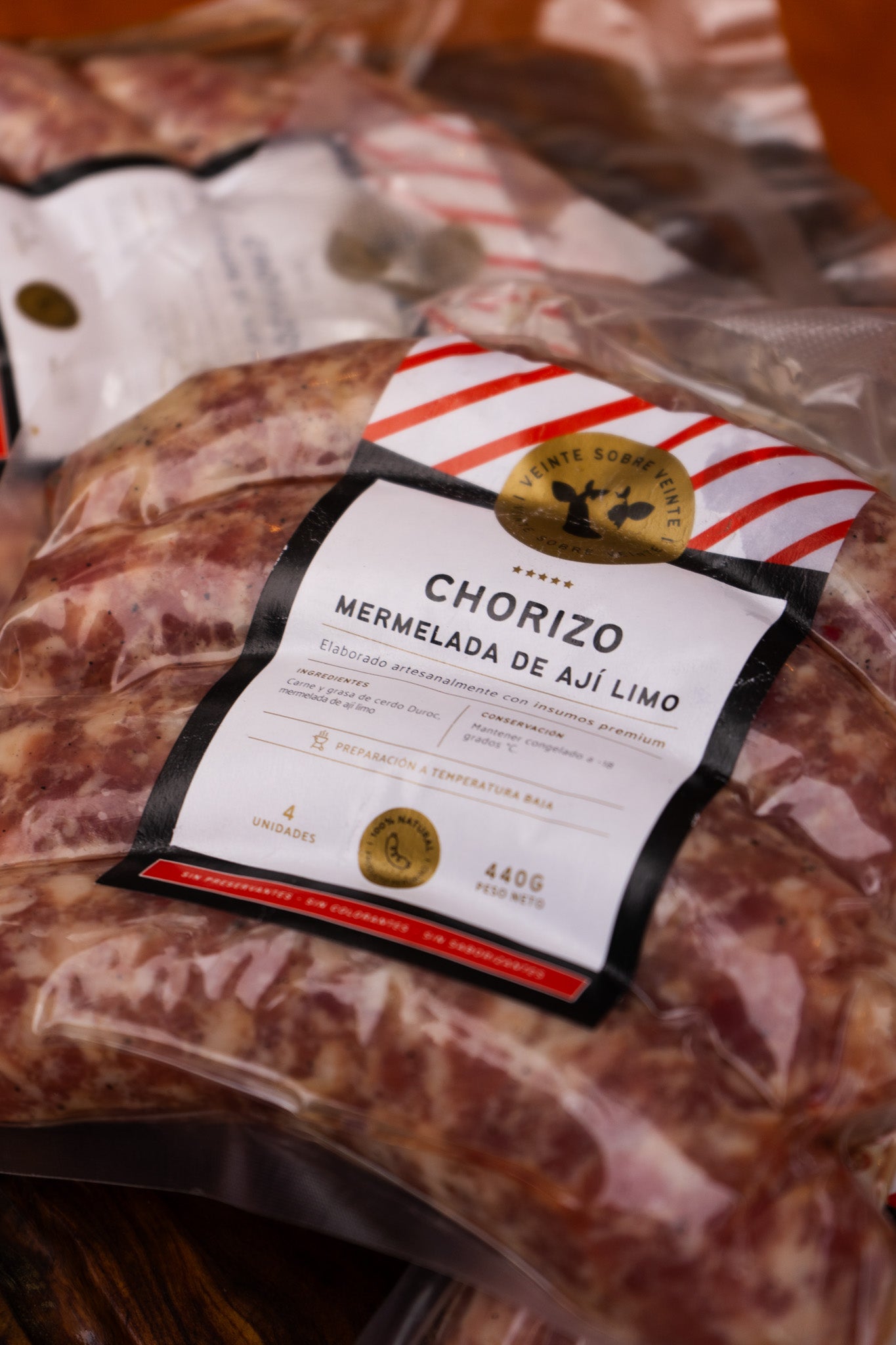 Chorizo 20 sobre 20 -  4 Unidades